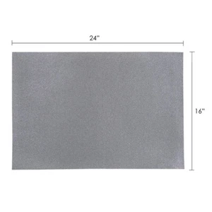 Mega Crafts - 16" x 24" Metallic Glitter Adhesive EVA Foam Sheets - Silver, 6PCS - Picture 1 of 3