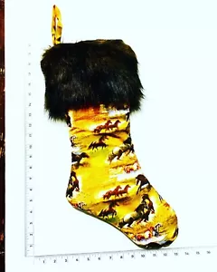 Handgefertigter Weihnachtsstrumpf - Wildpferde #2 - Bild 1 von 1