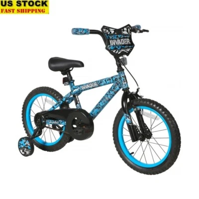 16 In BMX Bike Boys Age 5-7 Adjustable Seat Coaster Brake Racing Shield Blue New - Image 1 of 4