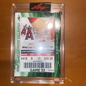2022 Leaf Game Day Ticket Collection Albert Pujols TC-4 Sealed