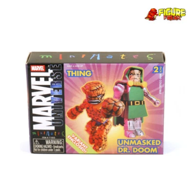 Marvel Minimates Series 5 Thing & Unmasked Dr. Doom Variant - Image 1 of 3
