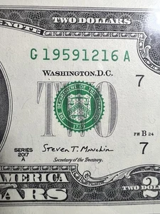 December 16, 1959 (G 19591216 A) BIRTHDAY Note $2 Two Dollar Bill *UNC* - Picture 1 of 3