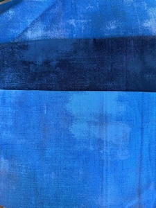 Moda Grunge End Cuts Remnants Scrap Stash Builder 36 plus Inches of Blue Navy - Picture 1 of 3