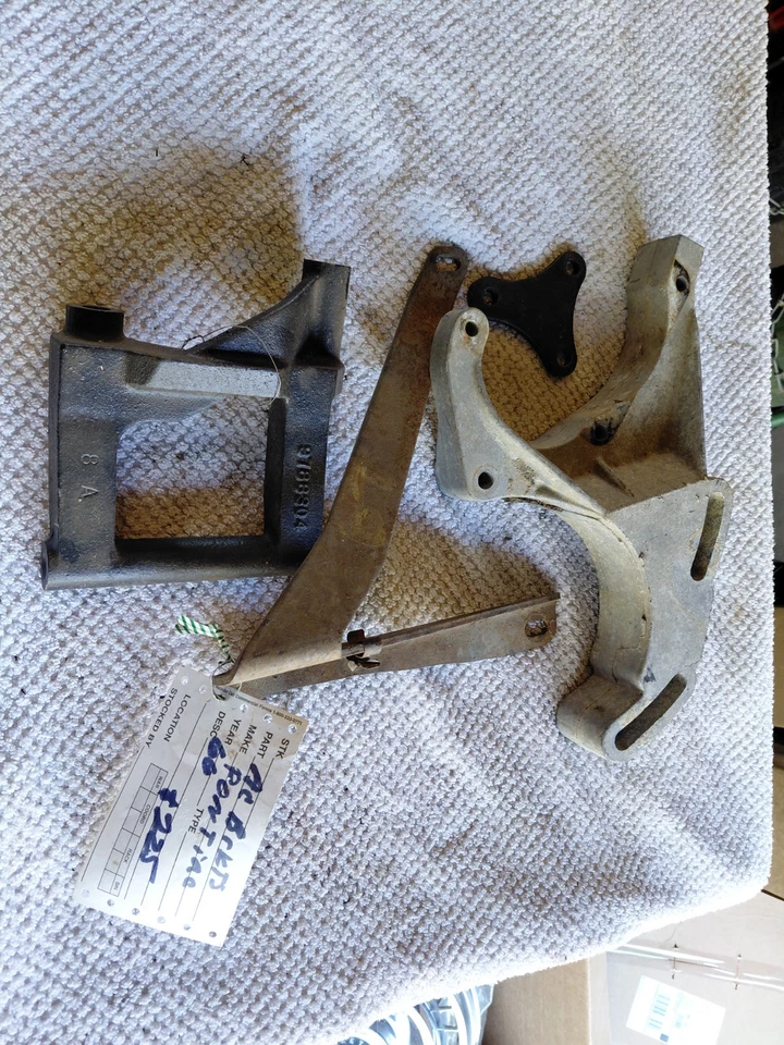 1966 Pontiac GTO Bonneville Grand Prix AC Compressor Brackets 326 389 421 - Image 1 of 1