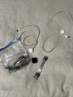 Apple Watch Series 1 38mm Worn In Rose Gold Tone With Sterling Band Accessories - Image 1 of 4