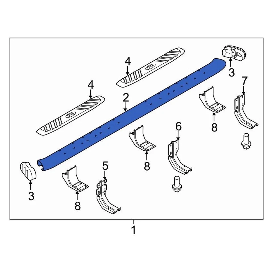 For Ford F-250 Super Duty 2011-2016 Ford BC3Z16450CA Right Running Board Foto 1 de 1