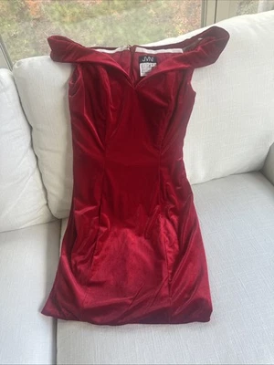 Праздничный официальный резинке бархата коктейльное мини-платье JVN на Jovani размер 8 потрясающий! - Изображение 1 из 4