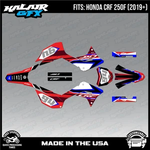Kit Gráficos para HONDA CRF250F (2019-2024) Imperator - Rojo - Imagen 1 de 4
