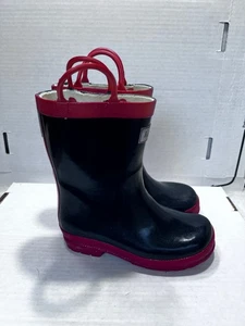 Hatley Niños Botas de Lluvia Negras Impermeables Niñas Niños Talla 12 - Imagen 1 de 8