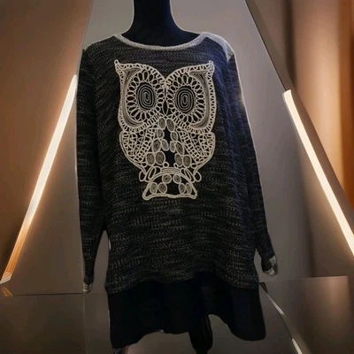 Suéter Avenue Talla Grande Búho Blanco y Negro Talla 22/24 Foto 1 de 4