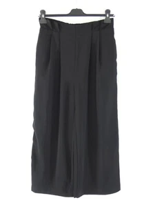 Zara Paperbag Culotte Trousers Black Cropped Straight Leg Elastic Waist size S - Picture 1 of 9