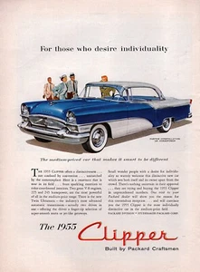 1955 Packard Clipper Custom Constellation Original Color Print Ad - Picture 1 of 1