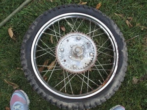 1971 BOMBARDIER DIRT BIKE GARELLI MINI BIKE ITALY REAR REAR RIM SPROCKET BRAKES - Picture 1 of 9