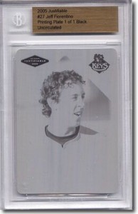 2005 Jeff Fiorentino Rookie Printing Press Plate RC BGS 1/1