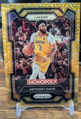 2023-24 Prizm Monopoly Anthony Davis Gold Shimmer /500 #41 Lakers - Olympics USA - Image 1 of 2