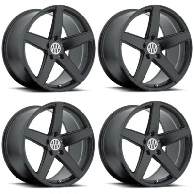 Set 4 Victor Equipment Baden 19x11 5x130 Matte Black Wheels 19" 55mm Rims - Imagem 1 de 4