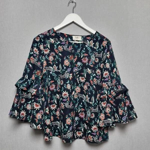 Hush Top Womens Size 10 Flutter Sleeve Floral Lightweight Layered Party - Picture 1 of 9