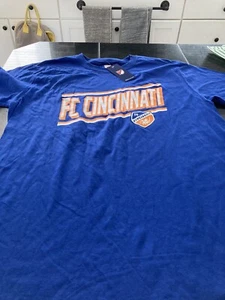 MENS MLS FC CINCINNATI SHORT SLEEVE T SHIRT BLUE LARGE L NWT - Picture 1 of 2