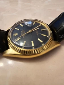 Rolex 1601 36mm 18k Yellow Gold Automatic Watch Black Service Dial - Picture 1 of 18
