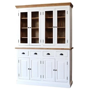 Schrank MURE Buffetschrank Vitrine massiv Mangoholz Landhausstil Geschirrschrank - Bild 1 von 5