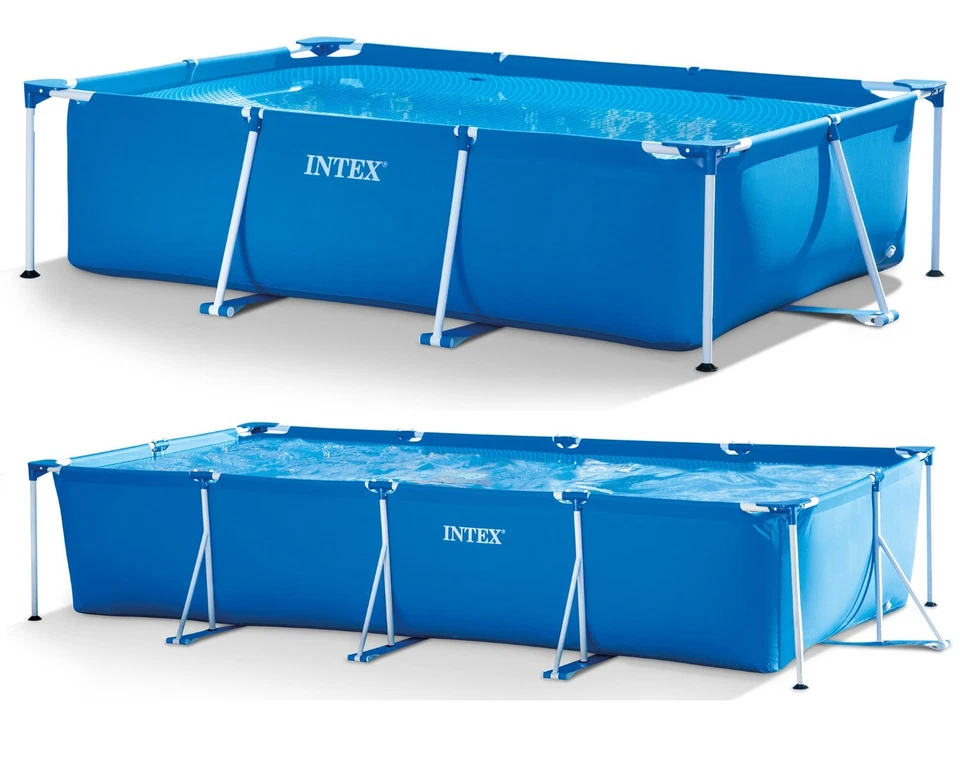 Intex Rechteck Frame Schwimmbad Swimming Familienpool Schwimmbecken 220 bis 450 - Bild 1 von 1