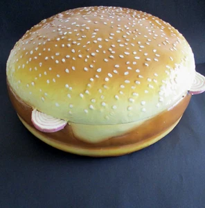 Huge Iron Hamburger advertisement trade store display sign full body detailed - Picture 1 of 12