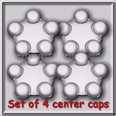 Set of 4 Silver Dodge Intrepid Center Caps, Hubcaps Fits Polycast Intrepid Wheel - Image 1 of 2