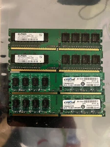 Crucial CT25664AA800 2GB x 2, Elpida EBE10UE8ACWA-8G-E 1GB x 2 - Afbeelding 1 van 1