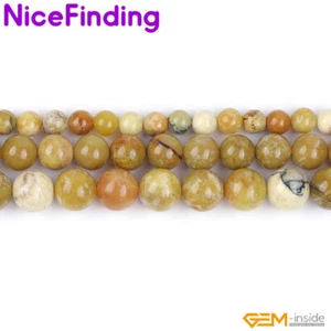Chakras Piedra Ópalo Amarillo Natural Semipreciosa Cuentas Redondas Fabricación de Joyas 15" - Imagen 1 de 26