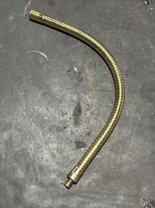 15”VINTAGE FLEXABLE BRASS PLATED GOOSE NECK PIPE 1/8-27 IPS M 1/4-18 IPS F ENDS - Picture 1 of 10