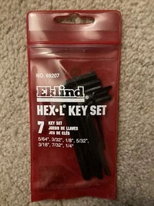 Eklind Tool 5/64" to 1/4" SAE Short Arm Hex L-Key Set Multi-Size in. 7 pc. - Picture 1 of 2