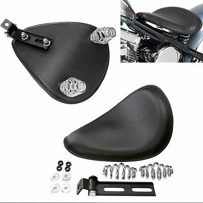 Kit de montaje de resorte solo de 3" con soporte de placa base de asiento para Harley Bobber Chopper Foto 1 de 4