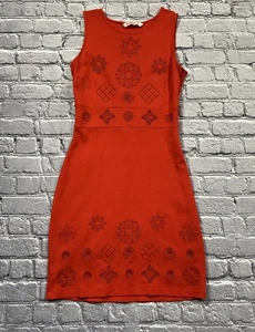Desigual sleeveless geometric pattern Sheath dress Women’s S Red Boho Artsy - Picture 1 of 11