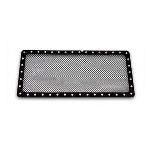 Fits 2007-2018 Jeep Wrangler JK Upper Stainless Steel Black Mesh Rivet Grille - Picture 1 of 3