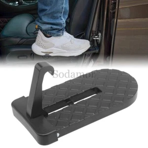 Black Folding Car Door Latch Hook Foot Step Pedal Ladder Doorstep For Jeep SUV - Picture 1 of 22