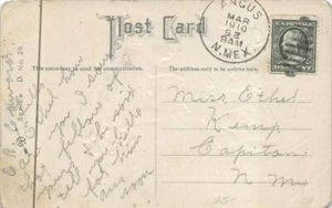 USA #331 STAMP ANGUS DPO TO CAPITAN NEW MEXICO EASTER EMBOSSED POSTCARD 1910 - Picture 1 of 1