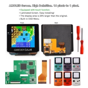 AMOLED Touch OLED Laminated Screen Kit For Game Boy Color GBC w/Custom New Shell - Picture 1 of 29