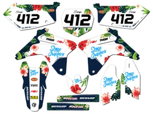 Kit de gráficos Senge 2005-2006 RMZ 450 TROPICAL blanco compatible con Suzuki - Imagen 1 de 10