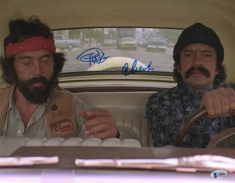 UP IN SMOKE TOMMY CHONG CHEECH MARIN SIGNED AUTOGRAPH 11X14 PHOTO BECKETT BAS Cover