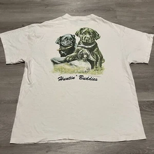 Vintage Ducks Unlimited Hunting Buddies Pocket T-Shirt Dogs 90s Size M/L - Picture 1 of 10