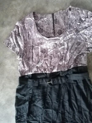 Overall Jumpsuit Anzug Einteiler Festlich elegant mit Gürtel macht tolle Figur  - Bild 1 von 4