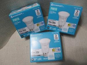6 pk EcoSmart LED Flood Lights 45w/60W PAR16 White 450/550 Lumens Dimmable E26 - Picture 1 of 7