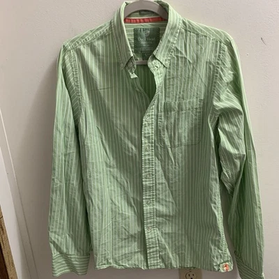Duck Head Jeans Co Shirt Green Stripe Large Pit To Pit 21” Length 26”  - Image 1 of 3