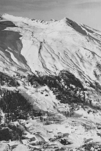 RPPC 1950s Davos Switzerland Mountain Snow Village Panorama Landscape - Picture 1 of 3