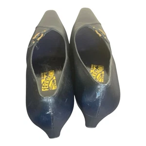 Damenschuhe Vintage Salvatore Ferragamo schwarze elegante Stiletto-Pumps US-Größe 9 - Bild 1 von 8