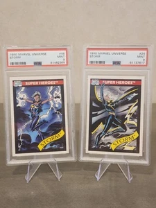 Lot of Two 1990 Impel Marvel Universe Series 1 Storm Graded Cards PSA 9 #24, #48 - Picture 1 of 21