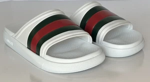 Gucci Men’s Rubber White/Green/Red Sandals 11.5 US (11 Gucci) 780286 - Picture 1 of 17