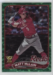 2024 Serie 2 1989 Topps Baseball Mega Box Foilboard Foilboard Green Foil /99 Matt McLain - Foto 1 di 3