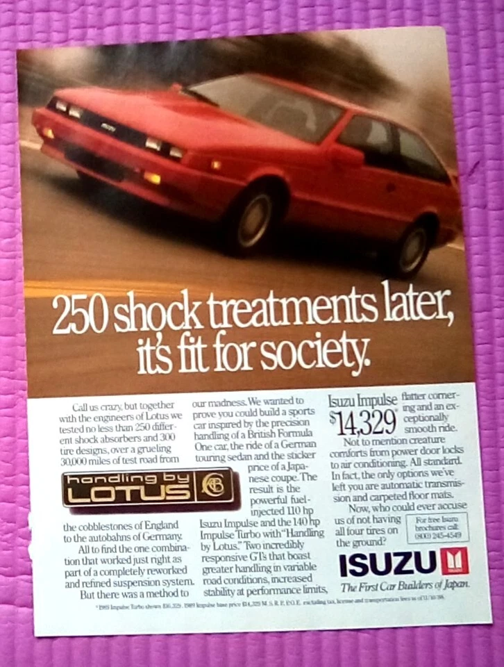 Anuncio impreso Isuzu Impulse 1989 Foto 1 de 1