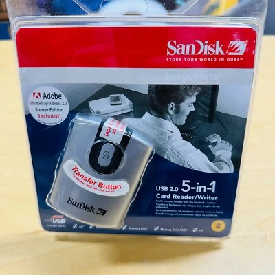 SanDisk ImageMate USB 2.0 5-in-1 Card Reader/Writer SDDR-99-A15 - Image 1 of 4